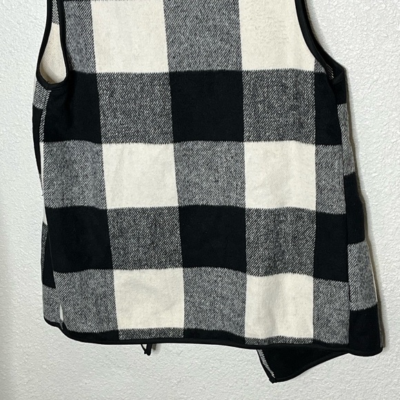 Yacun Flannel Plaid Cardigan Vest Sz Large - Picture 7 of 9